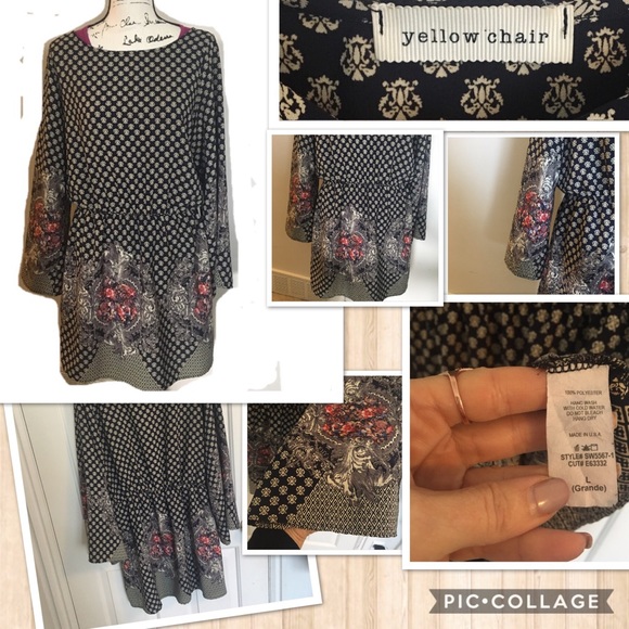 VTG 70s Bohemian Medallion Dress - Picture 2 of 6